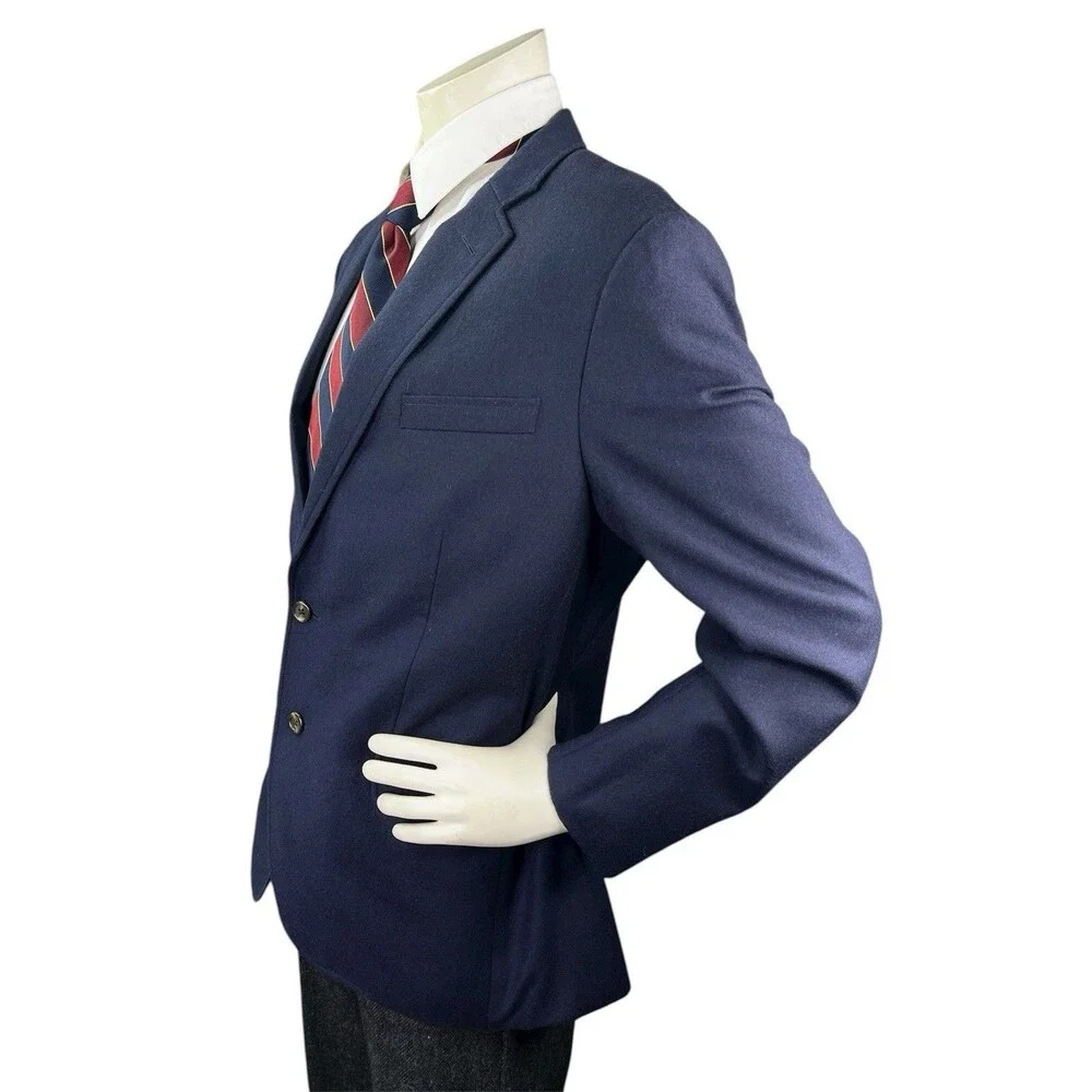 J. CREW Ludlow American Woolen Company Flannel Wool Blazer Men's 44R Navy